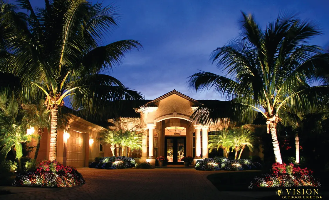 Outdoor lighting placement by Vision Outdoor Lighting