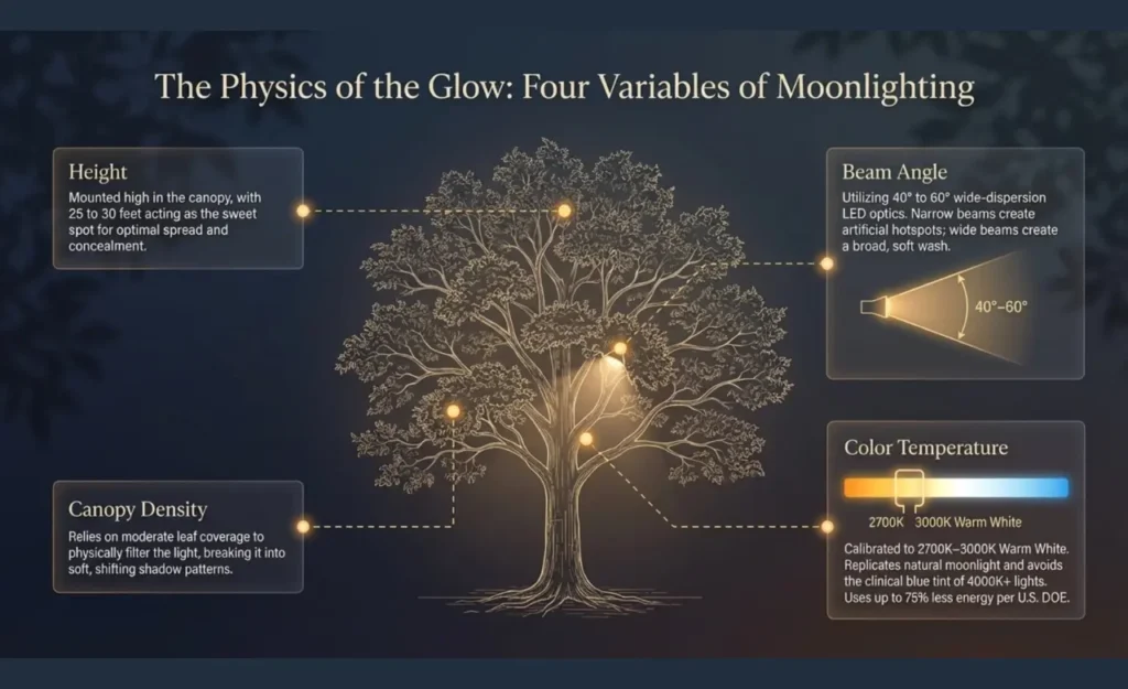 The four variables of moonlight effect lighting