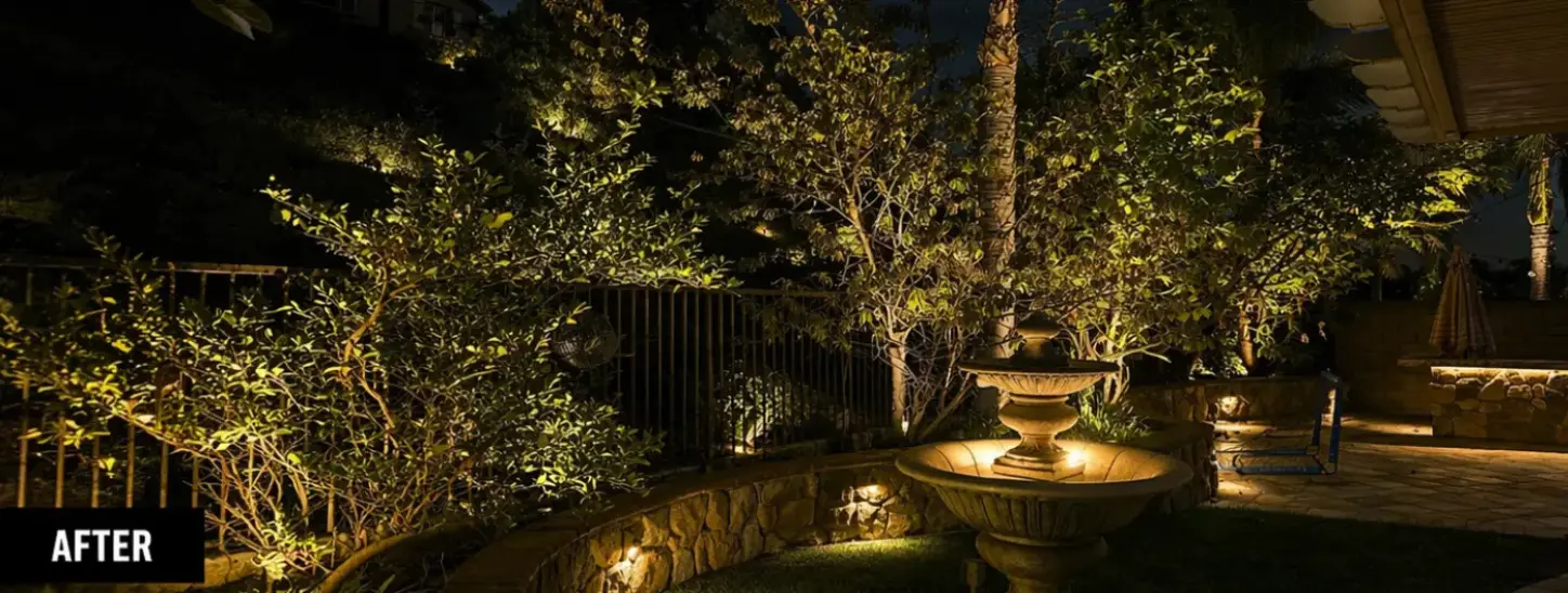 After landscape lighting