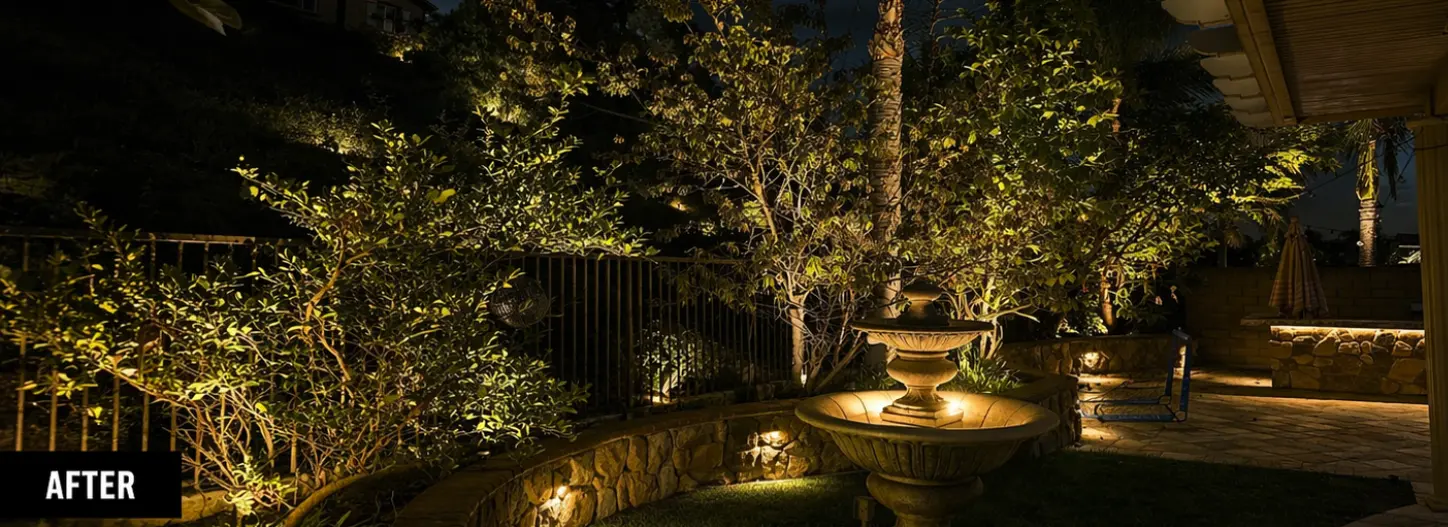 After landscape lighting