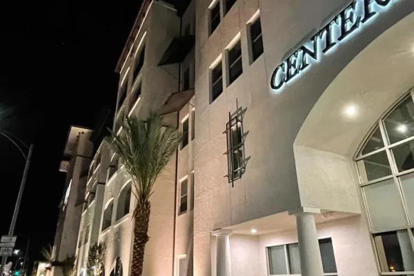 Outside Building lighting installation