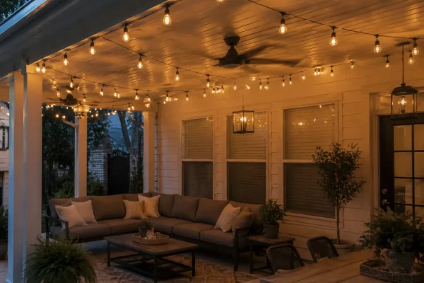 String lights in patio