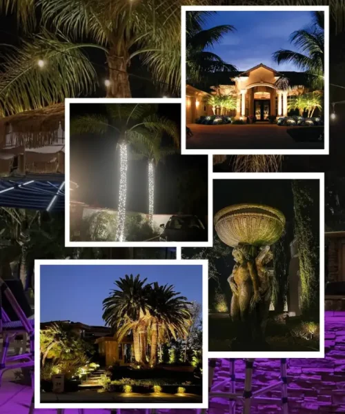 Vision outdoor lighting projects in collage