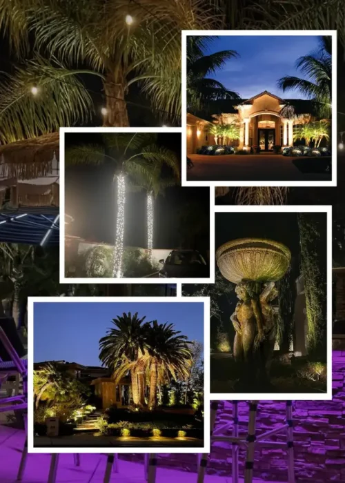 Vision outdoor lighting projects in collage - landscape lighting repairs